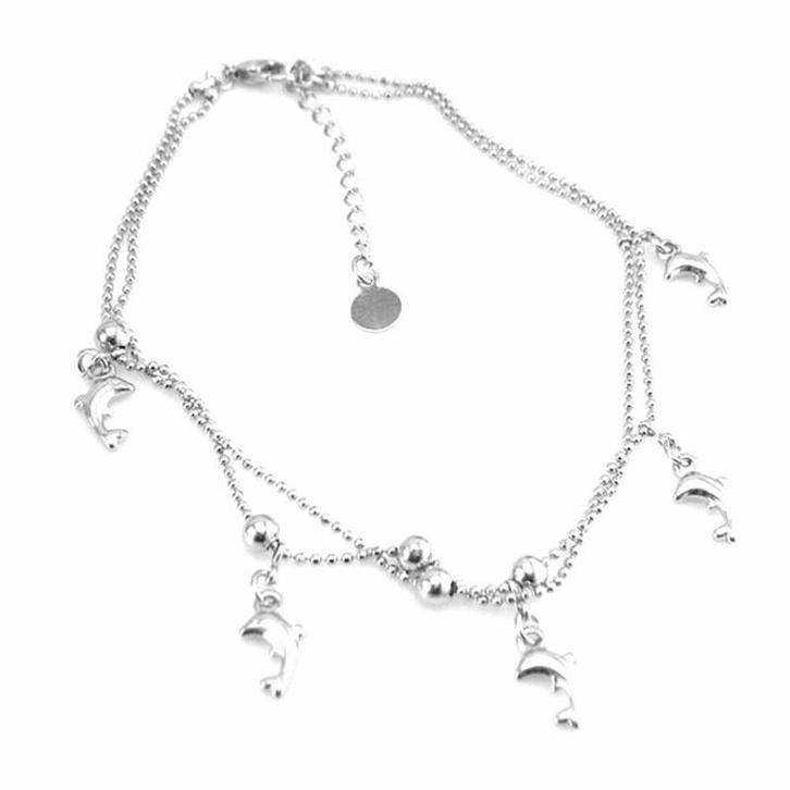 Fako Bijoux - Enkelbandje - Dolfijntjes, Sieraden, Tassen en Uiterlijk, Enkelbandjes en Enkelkettinkjes, Verzenden