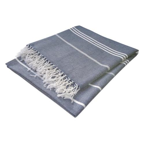Hammam Badlaken Navy 90x165cm 100% Katoen - Treb WS, Huis en Inrichting, Badkamer | Badtextiel en Accessoires, Handdoek, Overige kleuren