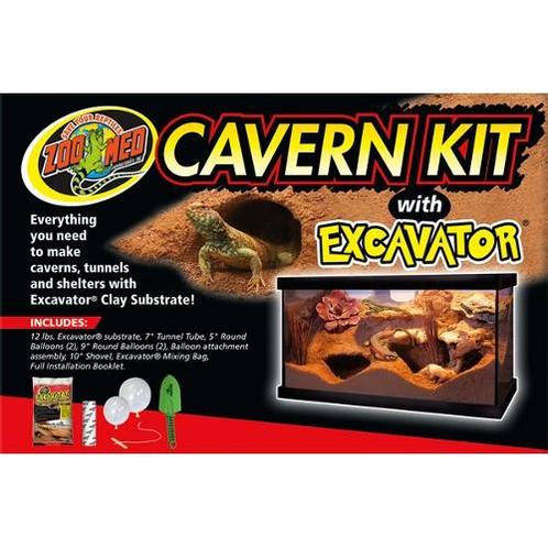 Zoo Med Cavern Kit With Excavator 5,4 kg, Dieren en Toebehoren, Reptielen en Amfibieën | Toebehoren, Nieuw, Ophalen of Verzenden