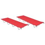 vidaXL Campingbedden 2 st 180x60x19 cm oxford stof en staal, Caravans en Kamperen, Kampeermeubelen, Verzenden, Nieuw