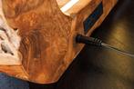 Tafellamp ORGANIC ARTWORK 45cm LED stripes naturel - 44684, Huis en Inrichting, Lampen | Tafellampen, Ophalen of Verzenden, Nieuw
