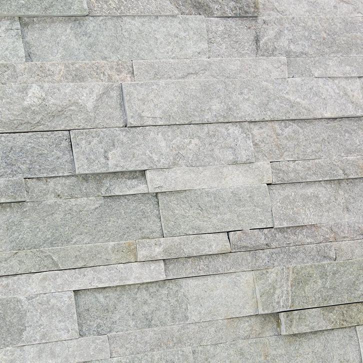 Natuursteen strips wandbekleding leisteen grey white, Doe-het-zelf en Verbouw, Tegels, Nieuw, Verzenden