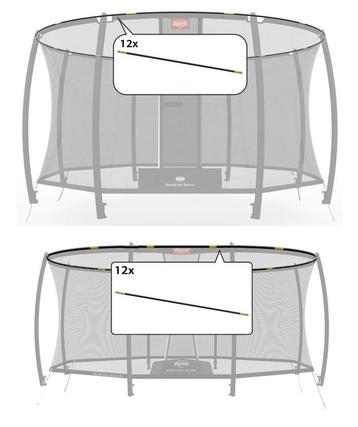 Fiberglass palen veiligheidsnet 470x310 cm beschikbaar voor biedingen