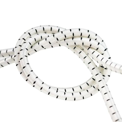 Elastisch koord 12mm zwart-wit gestreept op rol - 25 meter, Doe-het-zelf en Verbouw, Overige Doe-het-zelf en Verbouw, Nieuw, Ophalen of Verzenden