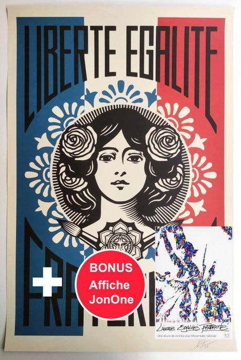 Shepard Fairey (OBEY) - Liberté Égalité Fraternité - 2020s, Antiek en Kunst, Kunst | Tekeningen en Foto's