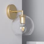 ACTIE: Wandlamp goud Laussanne e27 fitting glas modern FOIR, Huis en Inrichting, Lampen | Wandlampen, Nieuw, Verzenden
