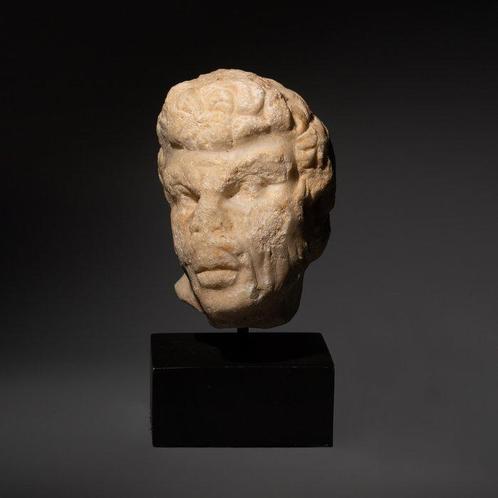 Oud-Romeins Marmer Aardige kop van een satyr. 1e-2e eeuw na, Verzamelen, Mineralen en Fossielen