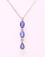 Halsketting - 14 karaat Witgoud - 1.79ct. tw. Saffier -, Nieuw
