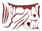 Halloween Nep Tattoos Wonden 13st, Verzenden, Nieuw