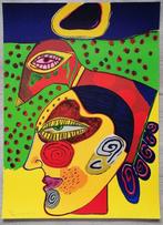 Corneille (1922-2010) - CORNEILLE VROUW MET VOGEL, Antiek en Kunst