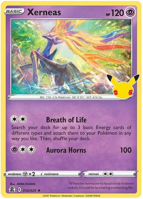 Xerneas 012/025  Celebrations, Hobby en Vrije tijd, Verzamelkaartspellen | Pokémon, Losse kaart, Nieuw, Foil, Ophalen of Verzenden