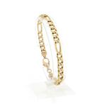 8 Krt. Figaro schakel armband | 20 cm (rose, heren sieraad), Sieraden, Tassen en Uiterlijk, Antieke sieraden, Ophalen of Verzenden