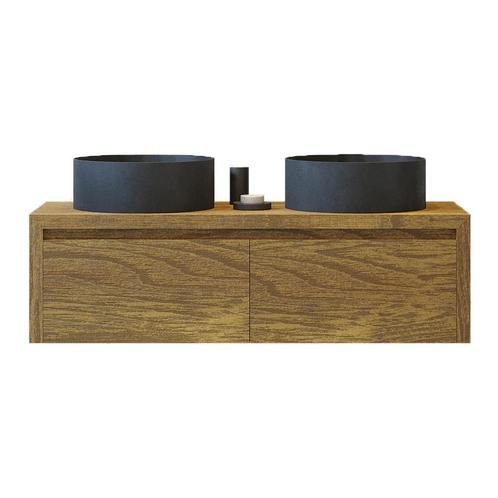 Gliss Design Onderkast Ares 140 cm Castle Brown, Doe-het-zelf en Verbouw, Sanitair, Bad, Nieuw, Ophalen of Verzenden