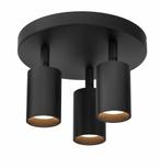 Plafondlamp | LED spot | Rond | Drievoudig | Verstelbaar, Nieuw, Ophalen of Verzenden, Metaal, Luxe strak design
