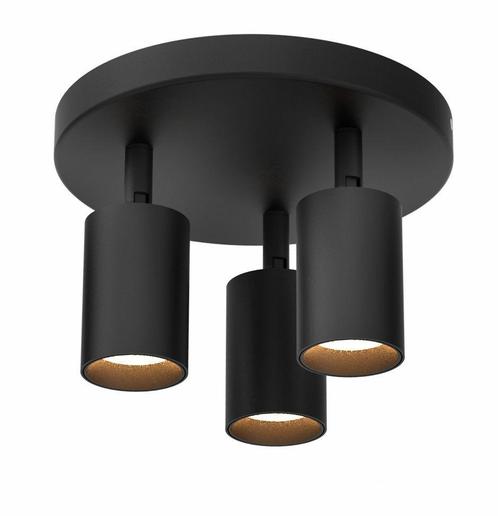 Plafondlamp | LED spot | Rond | Drievoudig | Verstelbaar, Huis en Inrichting, Lampen | Plafondlampen, Nieuw, Metaal, Ophalen of Verzenden