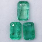 3 pcs  Smaragd - 1.61 ct, Sieraden, Tassen en Uiterlijk, Edelstenen, Nieuw
