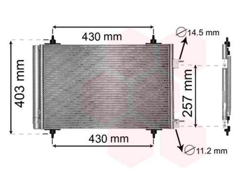 LUCHTCONDENSATOR VOOR CITROEN BERLINGO 7_ 2008-2012 6455CY, Auto-onderdelen, Airco en Verwarming, Nieuw, Ophalen of Verzenden