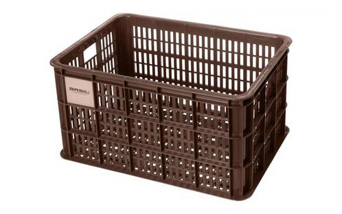 Fietskrat Basil Crate Large 40 liter - Chocolate Brown, Fietsen en Brommers, Fietsaccessoires | Fietsmanden, Nieuw, Verzenden