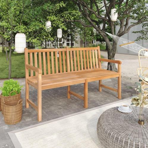 vidaXL Tuinbank 150 cm massief teakhout, Tuin en Terras, Tuinbanken, Nieuw, Hout, Verzenden