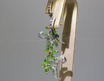 Chrome Diopside - Smaragd - Saffier Oorbellen - Hoogte: 40, Verzamelen, Mineralen en Fossielen
