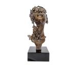 Beeldje - A surreal womans bust - Brons, Marmer, Antiek en Kunst