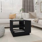 vidaXL Salontafel 55x55x43 cm bewerkt hout zwart, 50 tot 100 cm, Verzenden, Nieuw, 50 tot 100 cm