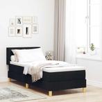 vidaXL Boxspring bed met matras Zwart en Wit en Zwart 80 x, Verzenden, Nieuw, Zwart, Stof