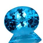 1 pcs Blauw Topaas - 62.24 ct - nternational Colored, Nieuw