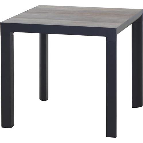 Siena Garden Silva Eettafel 80x80cm mat antraciet / gewassen, Tuin en Terras, Tuintafels, Ophalen of Verzenden
