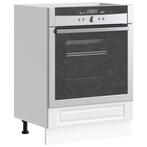 vidaXL Ovenkast Porto bewerkt hout wit, Huis en Inrichting, Verzenden, Nieuw, Wit