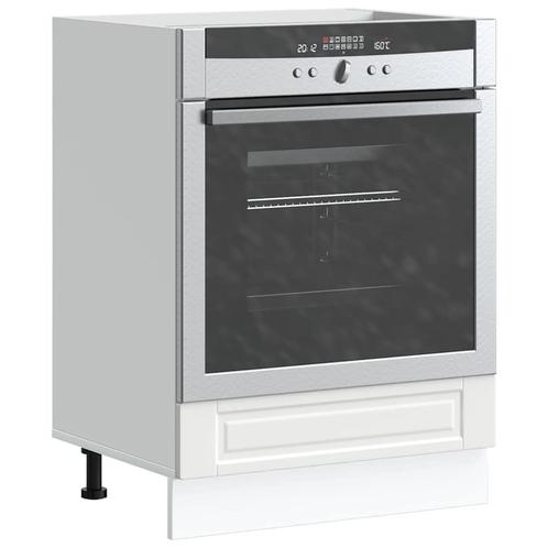 vidaXL Ovenkast Porto bewerkt hout wit, Huis en Inrichting, Keuken | Keukenelementen, Wit, Nieuw, Verzenden
