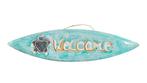 Wandbord schildpad turquoise 60x16cm, Tuin en Terras, Verzenden, Nieuw