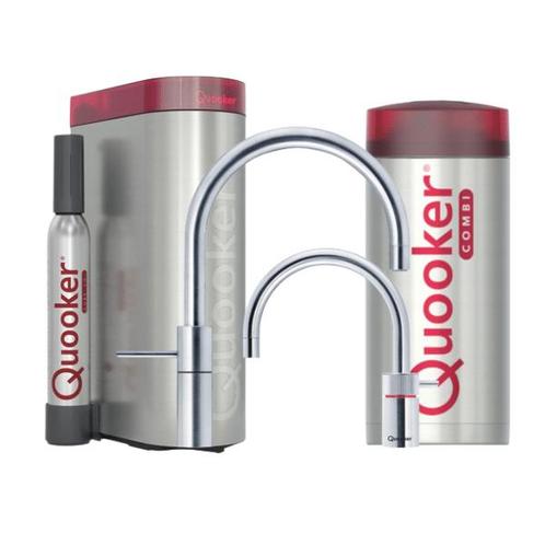 €2200 QUOOKER COMBI+ NORDIC ROUND TWINTAPS CHROOM + CUBE -, Huis en Inrichting, Keuken | Keukenbenodigdheden, Ophalen of Verzenden