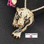 Betsey Johnson - Panther pendant, brooch with necklace and