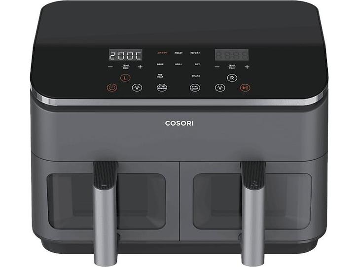 Cosori -  Xxl Dual Basket Heteluchtfriteuse  - Zwart, Witgoed en Apparatuur, Airfryers, Airfryer XXL, Nieuw, Verzenden