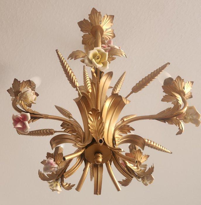 Denz Neheim Hüsten - Kroonluchter - Porselein - handgesmede, Antiek en Kunst, Antiek | Overige Antiek