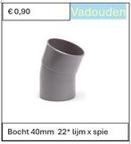 PVC BOCHT 22* LIJM x SPIE, Ophalen of Verzenden, Nieuw