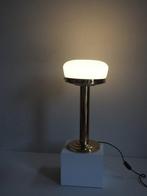 Brass Table Lamp with Opal Screen - Lamp - .