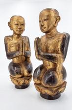 Moggallana et Sariputta - Mandalay period - sculptuur -, Antiek en Kunst