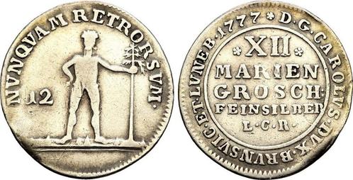 12 Mariengroschen 1777 Lcr Braunschweig Wolfenbuettel: Ka..., Postzegels en Munten, Munten | Europa | Niet-Euromunten, Verzenden