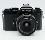 Nikon FE Black+ Nikkor E 28mm 2.8 Vintage, Audio, Tv en Foto, Fotografie | Lenzen en Objectieven, Ophalen of Verzenden, Gebruikt