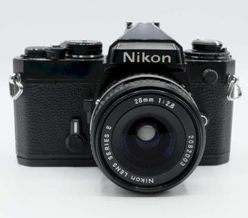 Nikon FE Black+ Nikkor E 28mm 2.8 Vintage beschikbaar voor biedingen