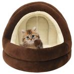 vidaXL Kattenmand 50x50x45 cm bruin en crèmekleurig, Dieren en Toebehoren, Katten-accessoires, Verzenden, Nieuw