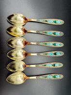 Lepel (6) - .875 (84 Zolotniki) zilver - Theelepels, Antiek en Kunst