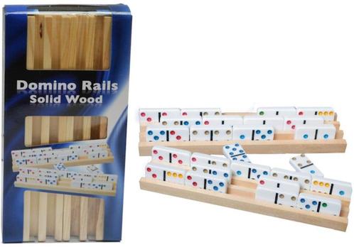 Domino Latten Hout (4 stuks) | HOT Games -, Hobby en Vrije tijd, Gezelschapsspellen | Bordspellen, Nieuw, Verzenden