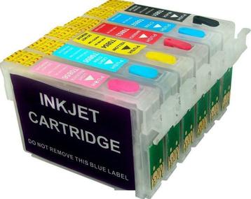 Hervulbare cartridges T0791 tot T0796 Smart Ink huismerk