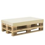 Tuinkussen - palletkussen met afneembare hoes - beige, Verzenden, Nieuw