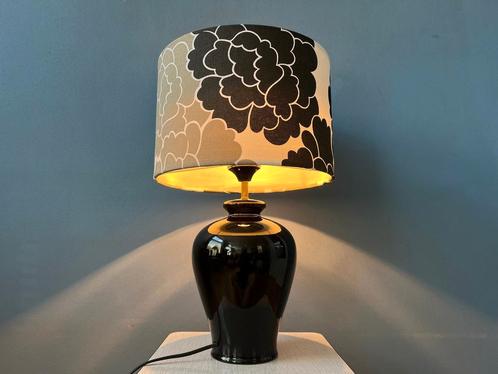 Small Space Age Table Lamp with Porcelain Base and Black and, Huis en Inrichting, Lampen | Tafellampen, Nieuw, Ophalen of Verzenden