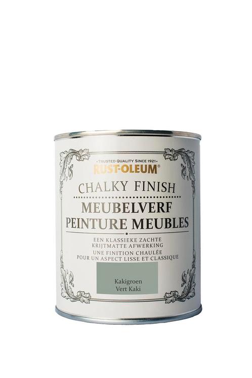 Rust oleum chalky finish meubelverf 750 ml, kakigroen, blik, Doe-het-zelf en Verbouw, Verf, Beits en Lak, Nieuw, Verzenden