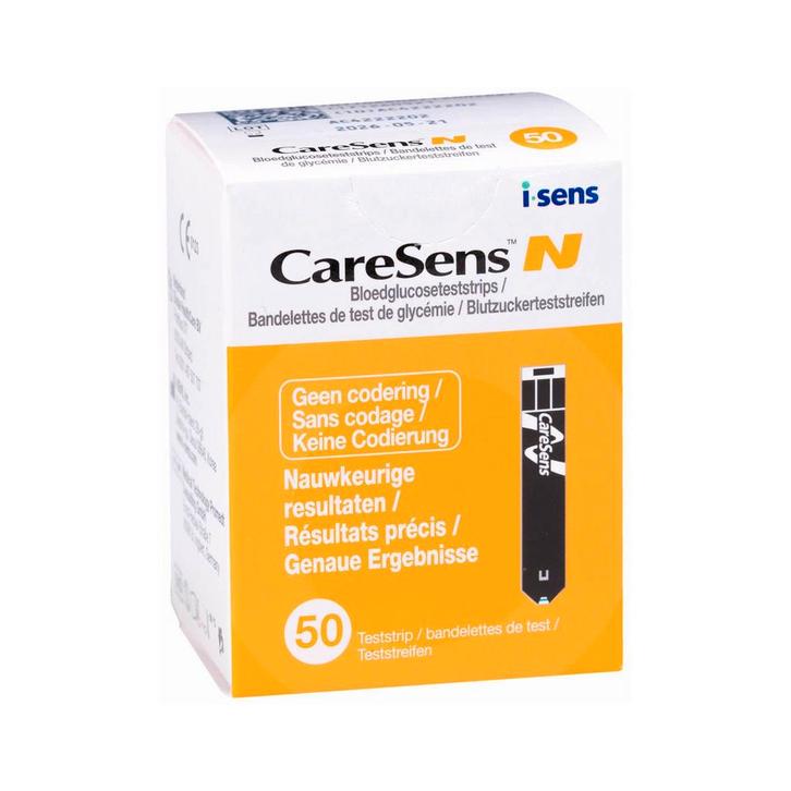 CareSens N Teststrips (50 stuks) – Nauwkeurige Glucosemeting, Diversen, Verpleegmiddelen, Nieuw, Ophalen of Verzenden